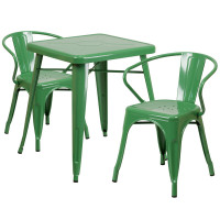 Flash Furniture CH-31330-2-70-GN-GG Metal Table Set in Green